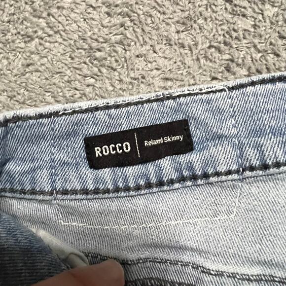 True Religion Jeans Mens 29 Rocco Relaxed Skinny Distressed Light Wash *** - Picture 6 of 12